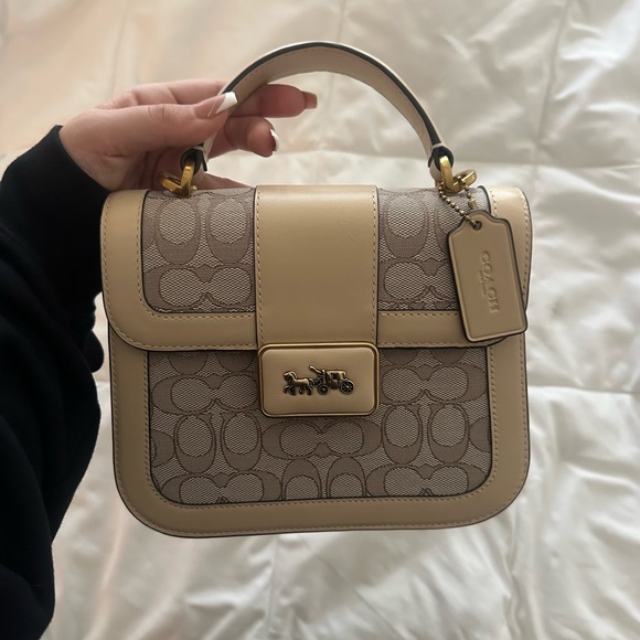 Coach Tan and Cream Mini Bag - Picture 1 of 6